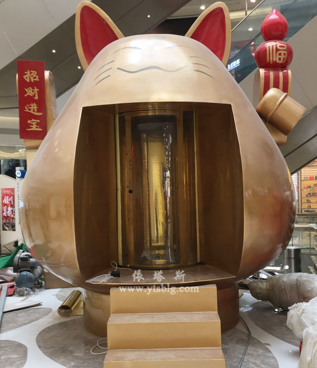 玻璃鋼招財(cái)貓雕塑 玻璃鋼招財(cái)貓雕塑