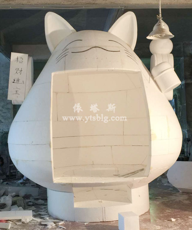 玻璃鋼招財(cái)貓雕塑 玻璃鋼招財(cái)貓雕塑