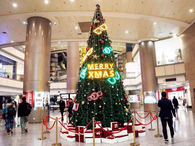 圣誕樹(shù)裝飾商場(chǎng)美陳節(jié)慶裝飾元素