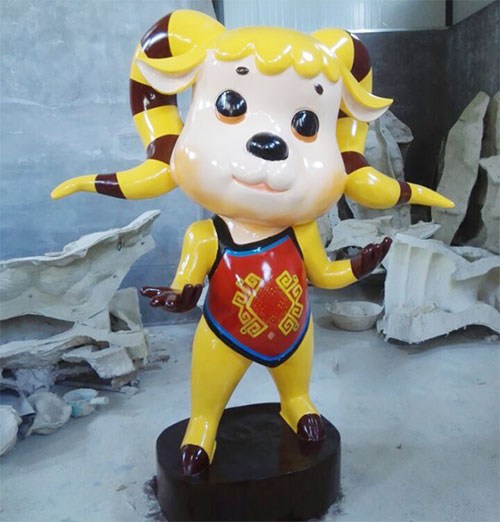 卡通生肖羊雕塑小品 卡通生肖羊雕塑小品