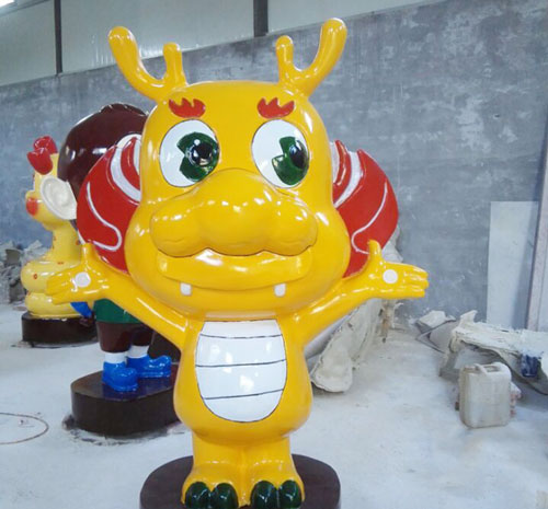 卡通生肖龍雕塑小品 卡通生肖龍雕塑小品