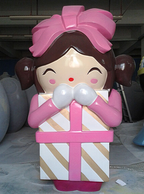 卡通女孩雕塑擺件 卡通女孩雕塑擺件