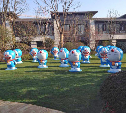 機器貓美陳雕塑擺件