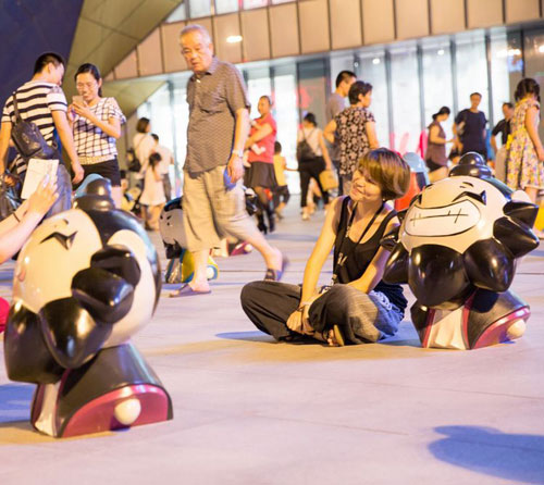 廣場(chǎng)公仔雕塑擺件 廣場(chǎng)公仔雕塑擺件