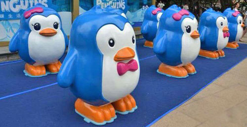 企鵝組合雕塑小品 企鵝組合雕塑小品