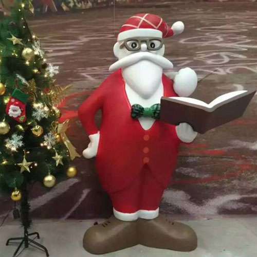 圣誕老人雕塑小品 圣誕老人雕塑小品