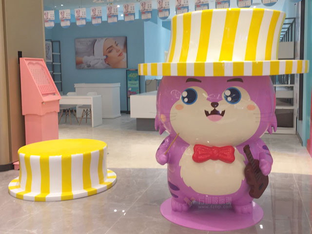 卡通貓室內(nèi)景觀雕塑 卡通貓室內(nèi)景觀雕塑