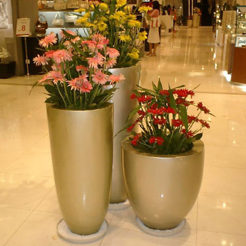 玻璃鋼商場景觀花盆 玻璃鋼商場景觀花盆