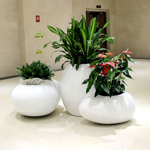 商場(chǎng)橢圓形組合花盆 商場(chǎng)橢圓形組合花盆