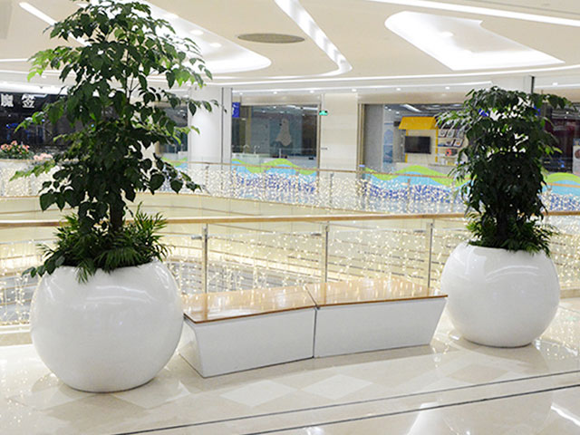 商場(chǎng)玻璃鋼花盆休閑椅 商場(chǎng)玻璃鋼花盆休閑椅