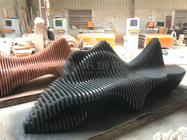 大型多人位木質切片長椅創(chuàng)意商場公共休息藝術切片椅 大型多人位木質切片長椅創(chuàng)意商場公共休息藝術切片椅