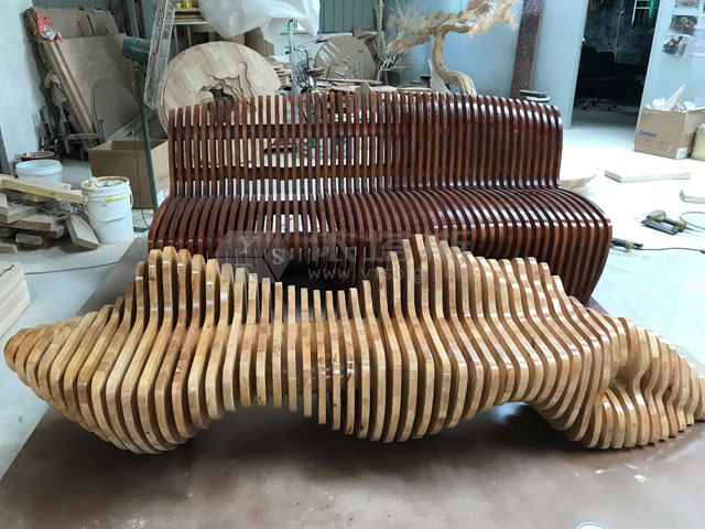 大型多人位木質切片長椅創(chuàng)意商場公共休息藝術切片椅 大型多人位木質切片長椅創(chuàng)意商場公共休息藝術切片椅