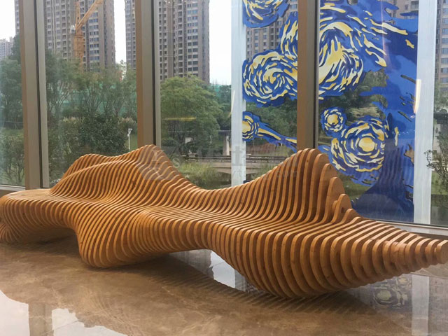 大型多人位木質切片長椅創(chuàng)意商場公共休息藝術切片椅 大型多人位木質切片長椅創(chuàng)意商場公共休息藝術切片椅