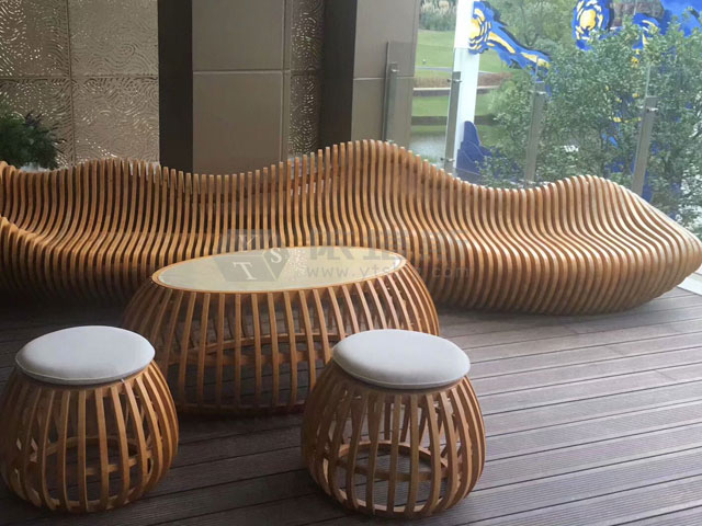 大型多人位木質切片長椅創(chuàng)意商場公共休息藝術切片椅 大型多人位木質切片長椅創(chuàng)意商場公共休息藝術切片椅